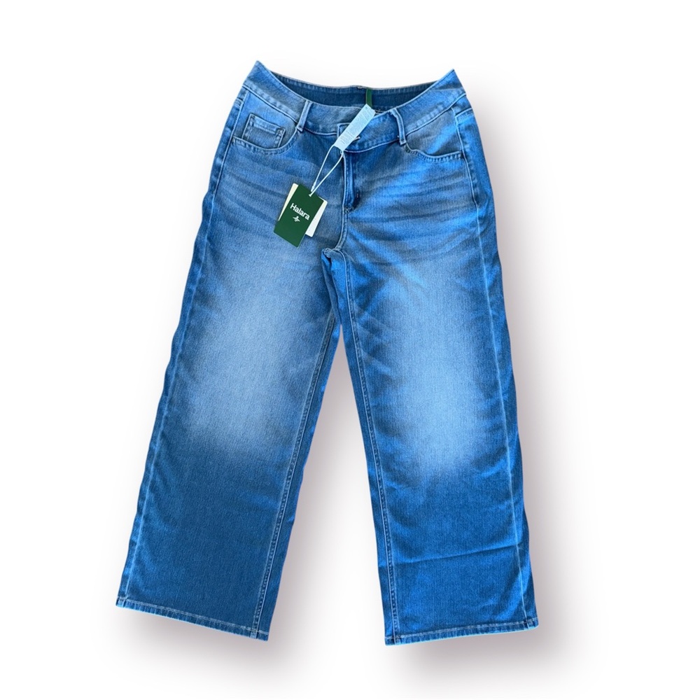🛍️SALE🛍️ Halara Flex™ Asymmetric Low Rise Baggy Wide Leg Washed Casual Jeans - Picture 5 of 12